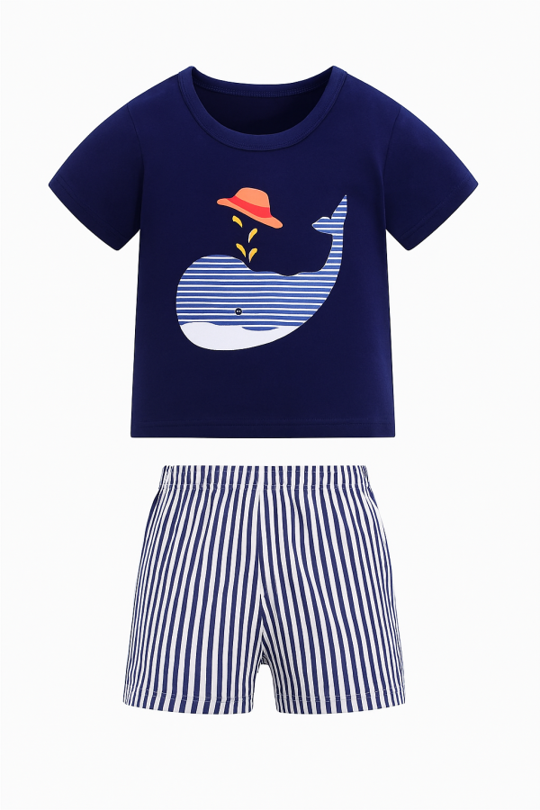 Boys Toddler Whale Clothing Set - Image 4