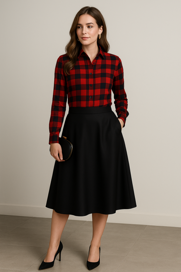 Women's Plaid Shirt - Image 6