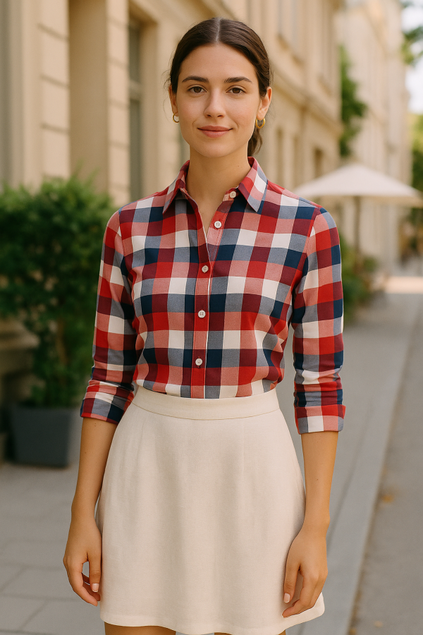 Women's Plaid Shirt - Image 13