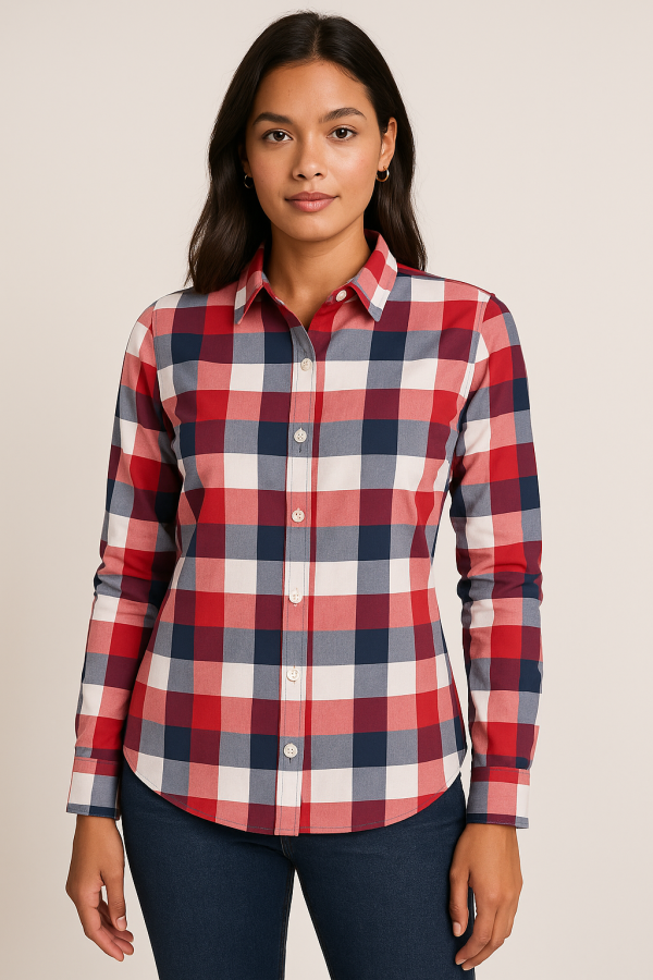 Women's Plaid Shirt - Image 12