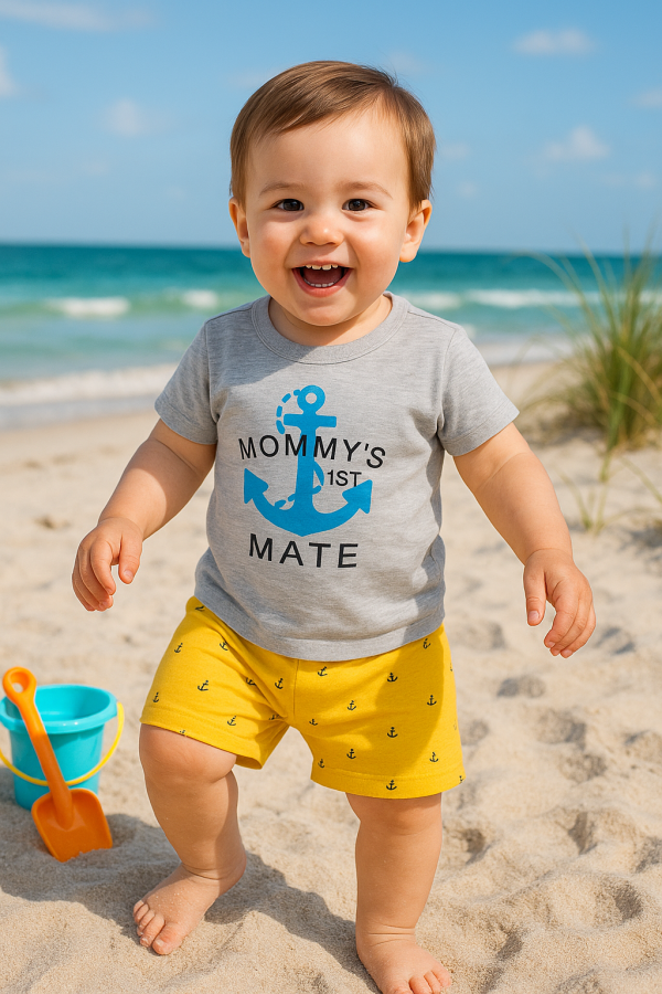 Toddler Boys Anchor Pants Set - Image 5