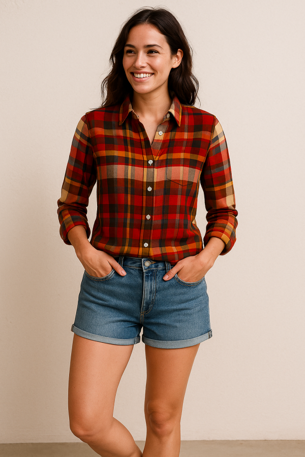 Women's Plaid Shirt - Image 26
