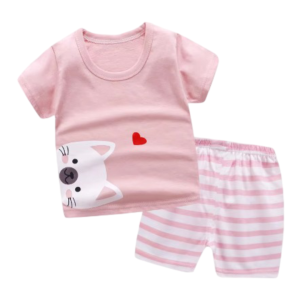 Toddler Girls Pants Set- Pink