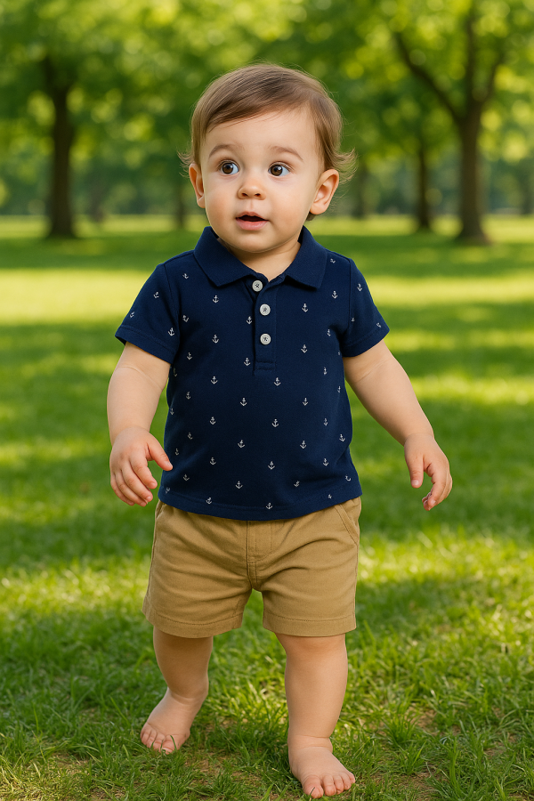 Toddler Boys Anchor Printed Clothing Set - Image 5