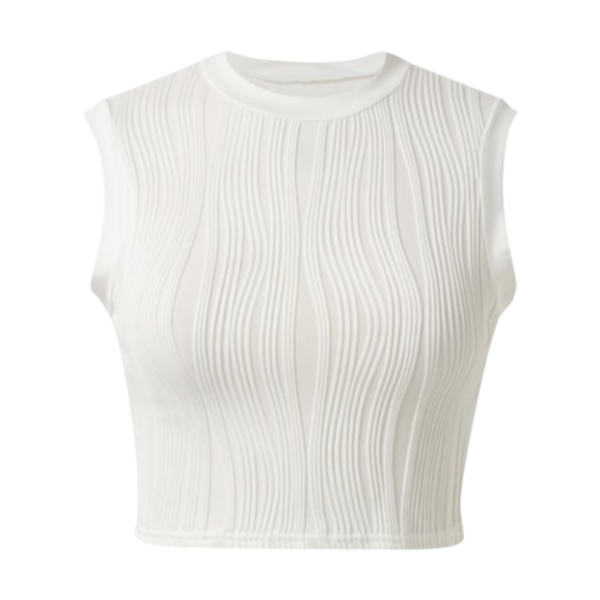 Ribbed High-Neck Crop Top - Image 7