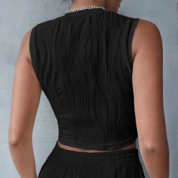 Ribbed High-Neck Crop Top - Image 5