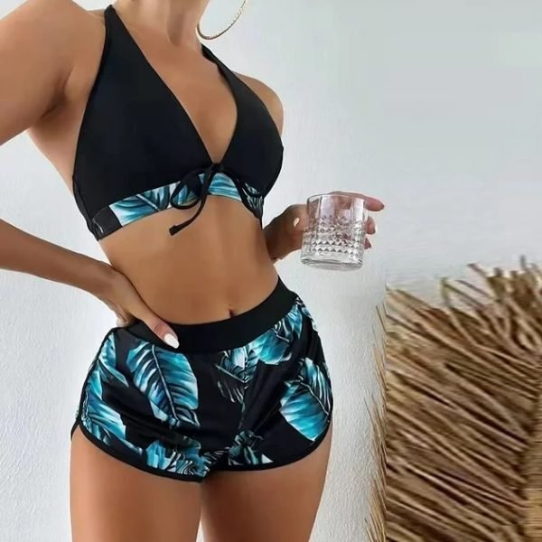 Tropical Halter Bikini Set