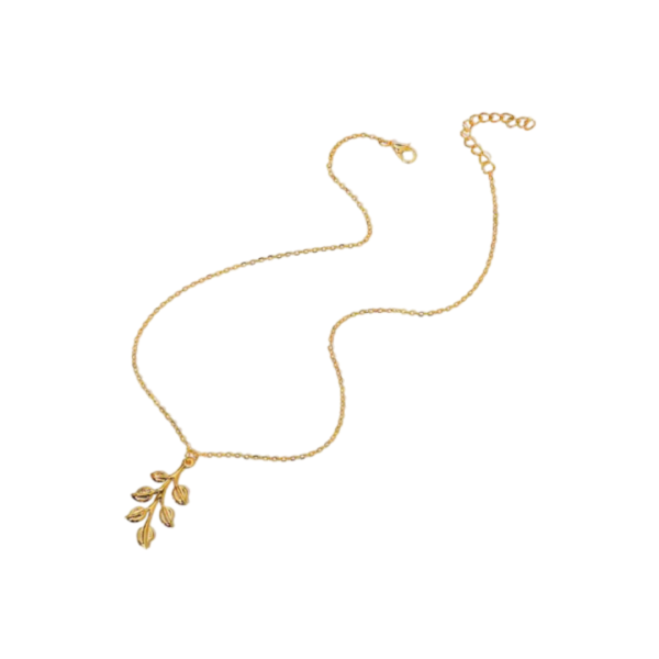 Gold Leaf Pendant Necklace - Image 5