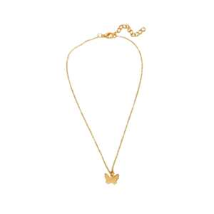 This necklace features a delicate chain with a charming butterfly pendant, perfect for a graceful and feminine touch.