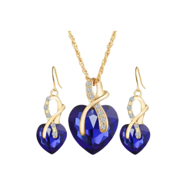Radiant Heart Crystal Jewelry Set - Image 2