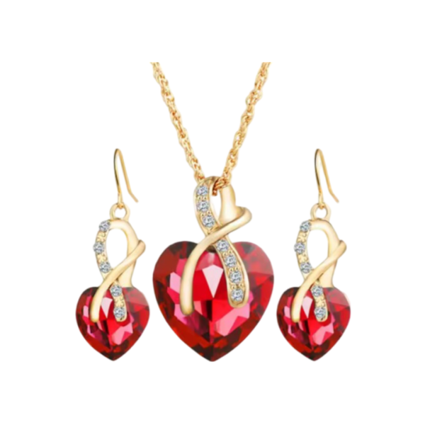 Radiant Heart Crystal Jewelry Set - Image 5