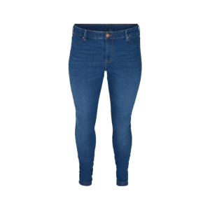 Comfortable high- rise jeans with a sleek, form- fitting design and stretchable fabric for all- day wear.