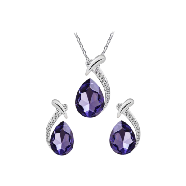 Elegant Teardrop Crystal Jewelry Set - Image 11
