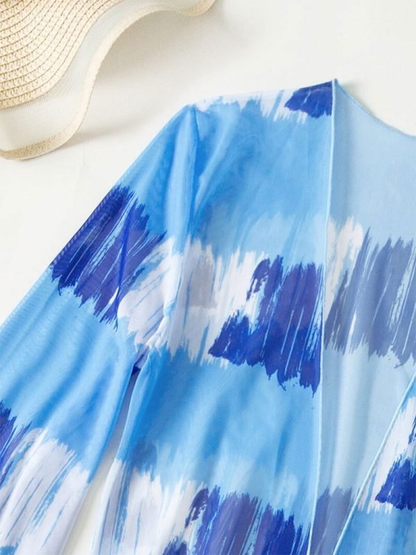 Abstract Elegant Three- Piece Swimwear Set - Image 5