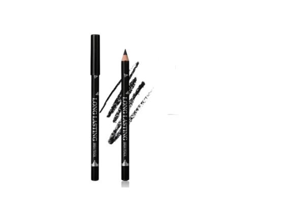 Long- Lasting Black Eyeliner Pencil- Smooth & Smudge- Resistant Formula.