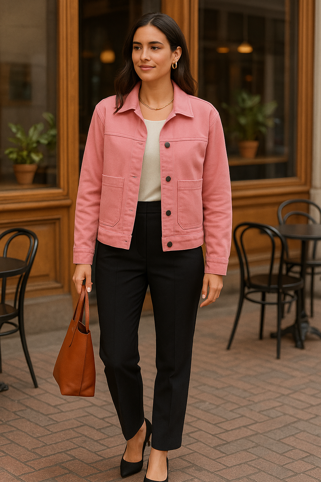 Classic Button- Up Denim Jacket - Image 17