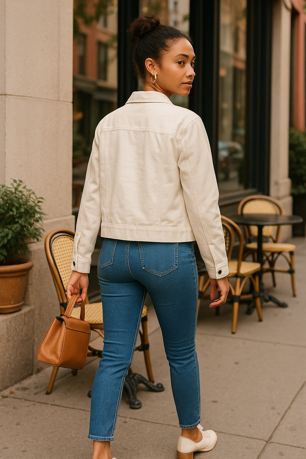 Classic Button- Up Denim Jacket - Image 9