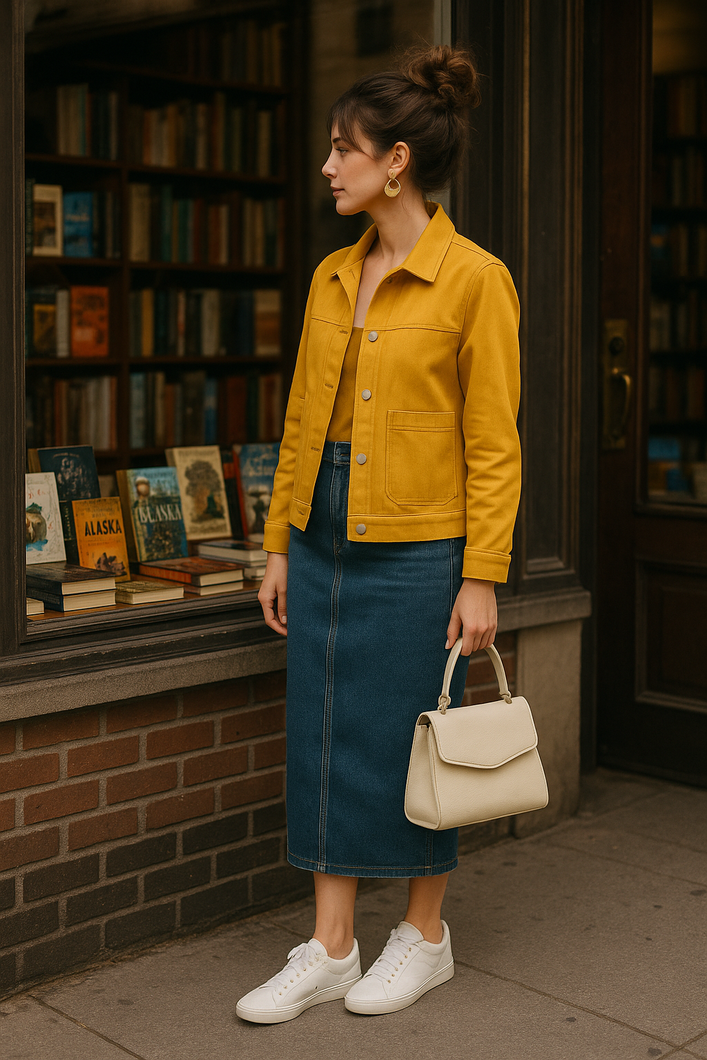 Classic Button- Up Denim Jacket - Image 3