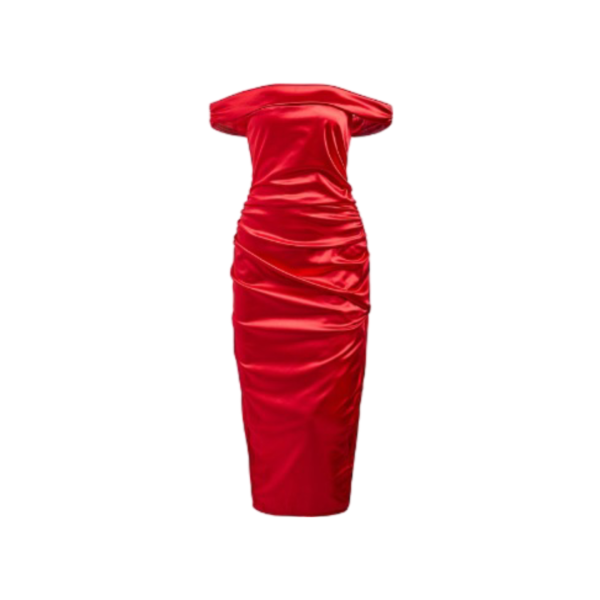 Off- Shoulder Ruched Gown - Image 4