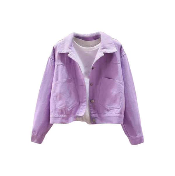 Classic Button- Up Denim Jacket - Image 10