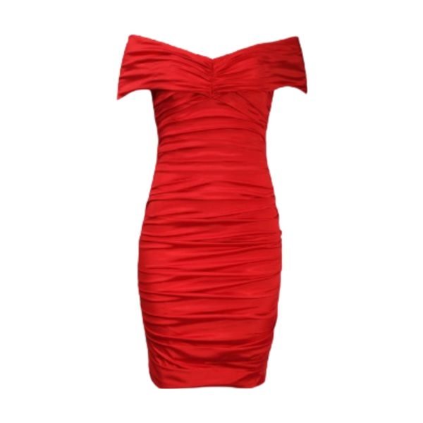 Off- shoulder Ruched Bodycon Dress - Image 4