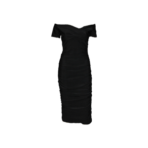 Off- Shoulder Ruched Bodycon Dress- Elegant Stretchy Cocktail Party Dress Off- the- shoulder Bodycon Dress with Ruched Detailing and a Figure- Hugging Silhouette.
