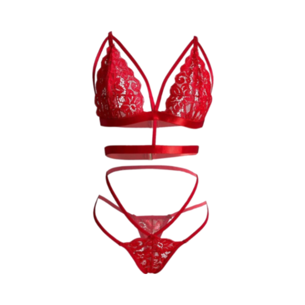 Strappy Lace Lingerie Set - Image 5