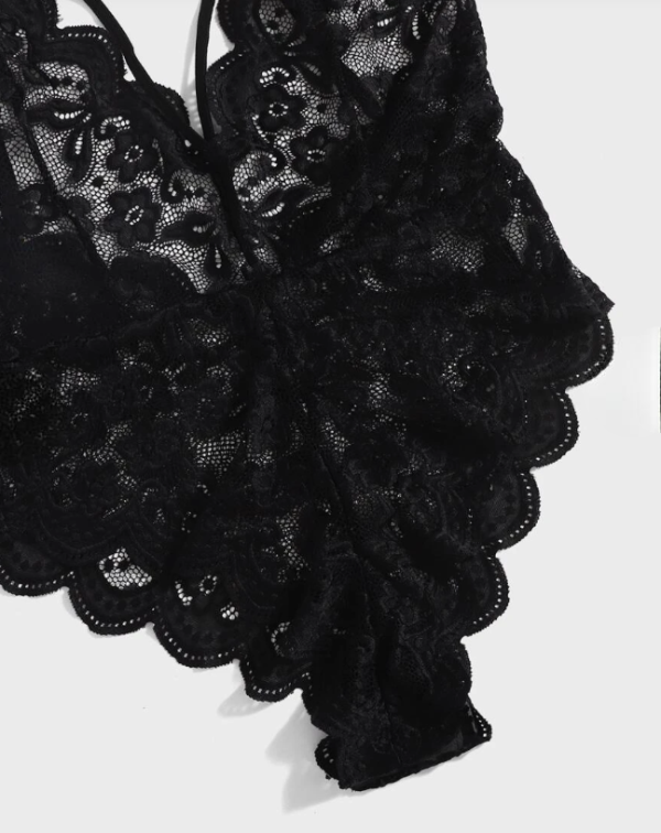 Floral Lace Corset- Back Bodysuit - Image 3