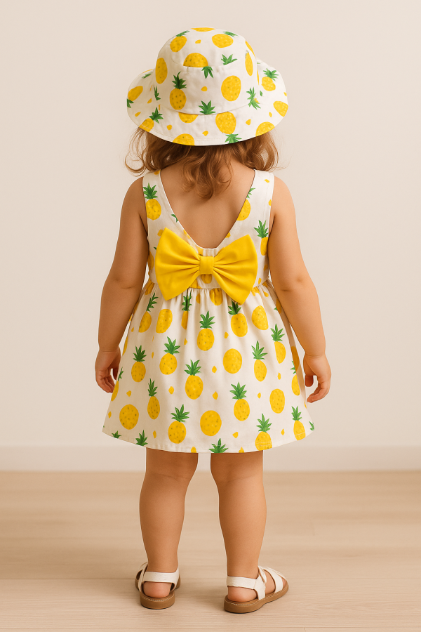 Baby/Toddler Girl Summer Dress and Hat Set - Image 7