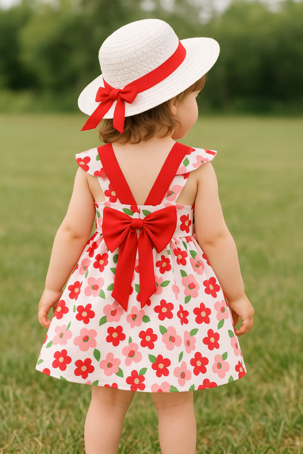 Toddler Girl Dress with Hat - Image 3