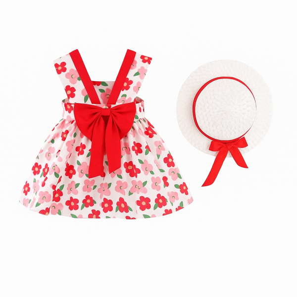 Toddler Girl Dress with Hat - Image 2