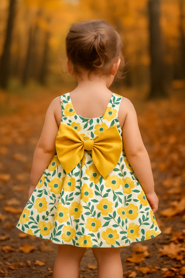 Toddler Girl Sleeveless Floral Dress with Sun Hat - Image 7